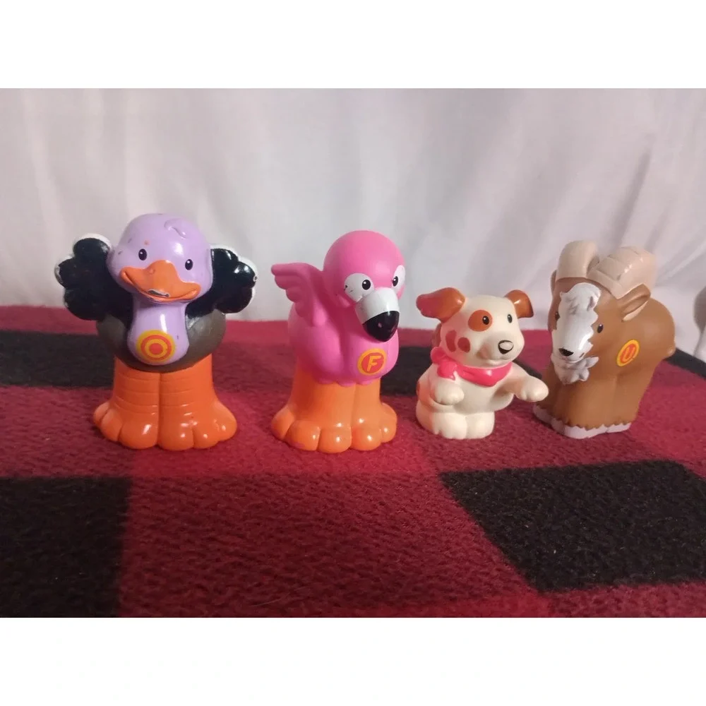 Fisher Price Little People Zoo Animals Alphabet Zoo Lot Of 3 UFO And 1 Dog